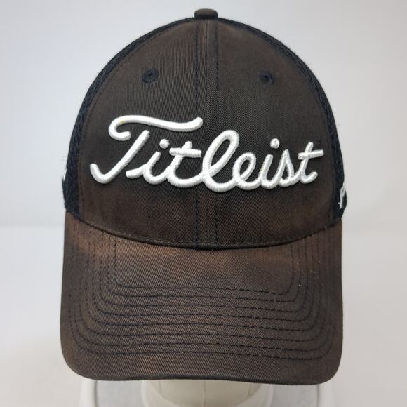 Titleist FJ Pro V1 Fitted Hat Black Large Spell Out Embroidered New Era - Picture 2 of 9